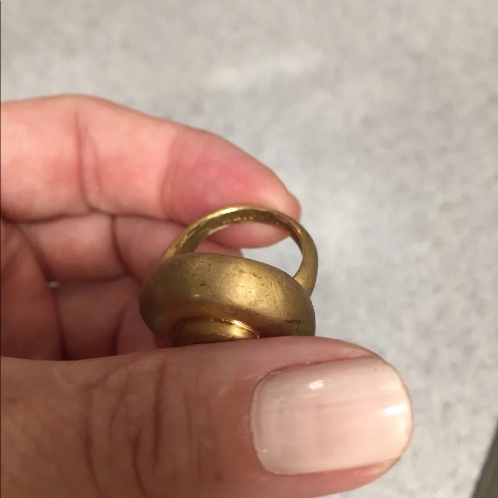 KATE SPADE sz 6 gold-finish “under the sea” ring